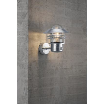 Aplică de exterior cu senzor Nordlux BLOKHUS 1xE27/60W/230V IP54