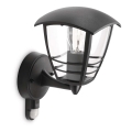 Aplică de exterior cu senzor Philips 1xE27/60W/230V
