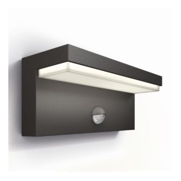 Aplică de exterior cu senzor Philips BUSTAN LED/3,8W/230V 2700K IP44