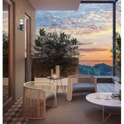 Aplică de exterior cu senzor TRITON 1xE27/28W/230V IP54 neagră Redo 90201