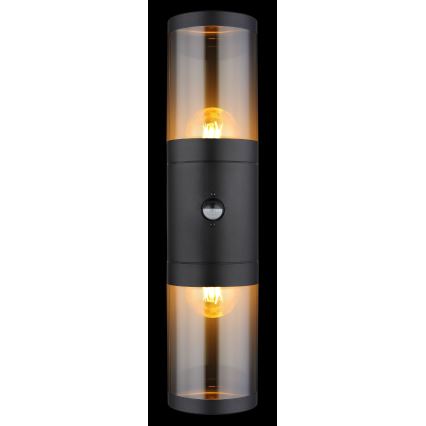 Aplică de exterior cu senzor 2xE27/40W/230V IP44