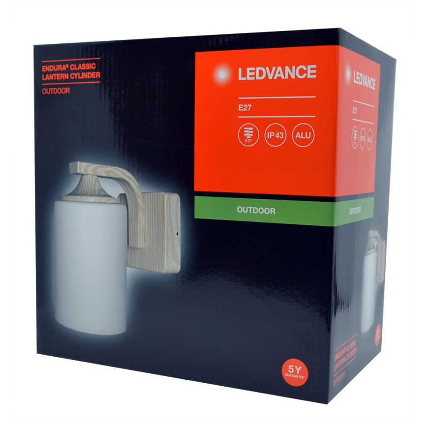 Aplică de exterior CYLINDER 1xE27/60W/230V IP43 Ledvance