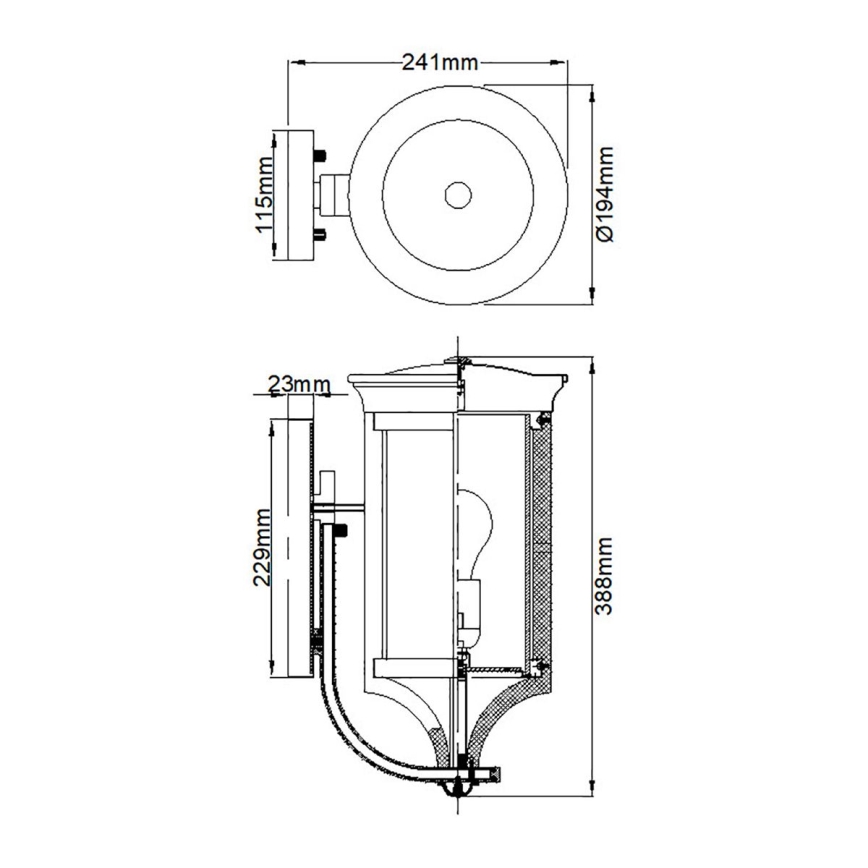 Aplică de exterior Feiss MERRILL 1xE27/60W/230V IP44