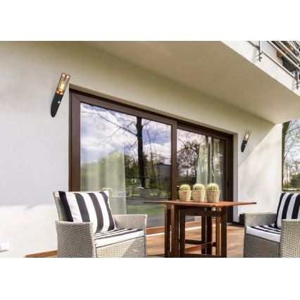 Aplică de exterior Globo 1xE27/23W/230V IP44 negru/cupru