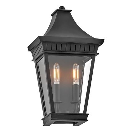 Aplică de exterior Hinkley CHAPEL HILL 2xE14/40W/230V IP44 negru