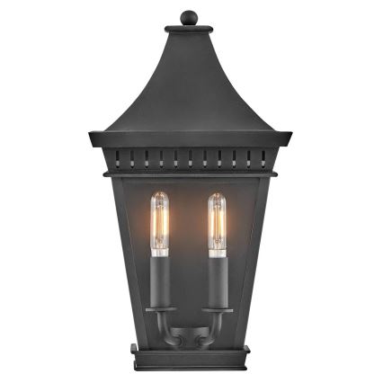 Aplică de exterior Hinkley CHAPEL HILL 2xE14/40W/230V IP44 negru