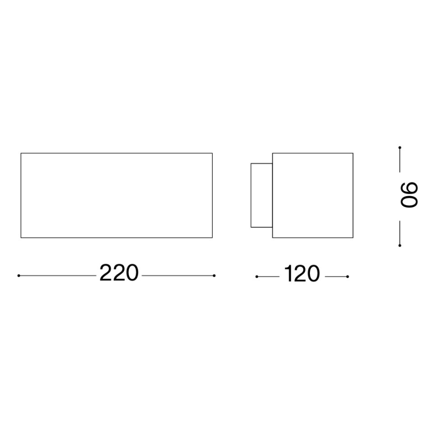 Aplică de exterior Ideal Lux ANDROMEDA 1xE27/60W/230V IP55 maro
