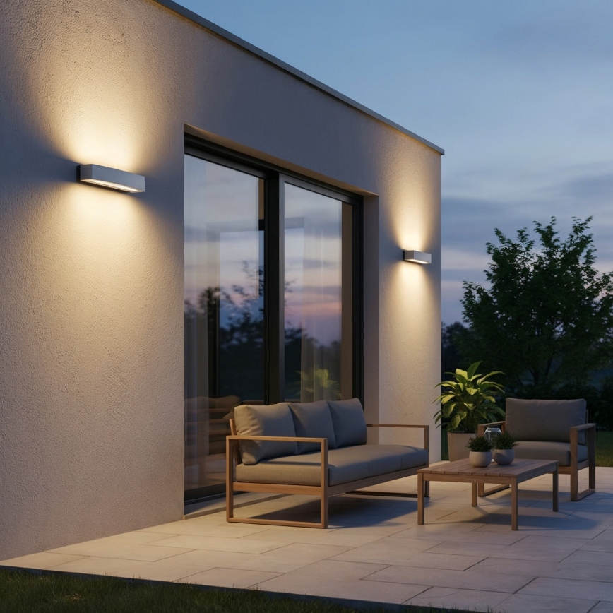 Aplică de exterior Ideal Lux ANDROMEDA 2xE27/60W/230V IP55 gri