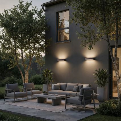 Aplică de exterior Ideal Lux ANDROMEDA 2xE27/60W/230V IP55 gri