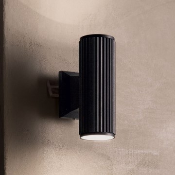 Aplică de exterior Ideal Lux BASE 2xGU10/28W/230V IP44 negru