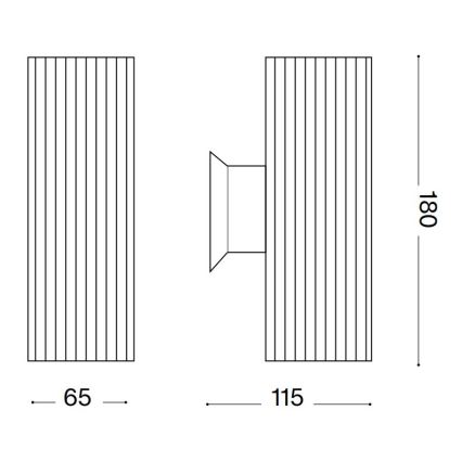 Aplică de exterior Ideal Lux BASE 2xGU10/28W/230V IP44 negru