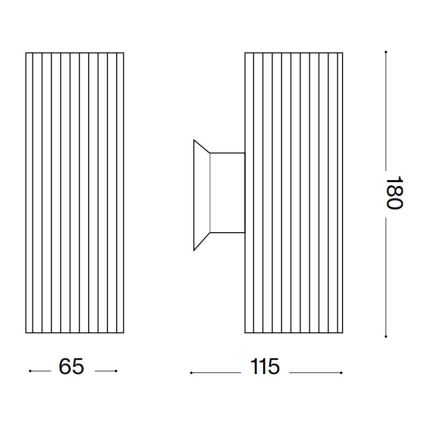 Aplică de exterior Ideal Lux BASE 2xGU10/28W/230V IP44 negru