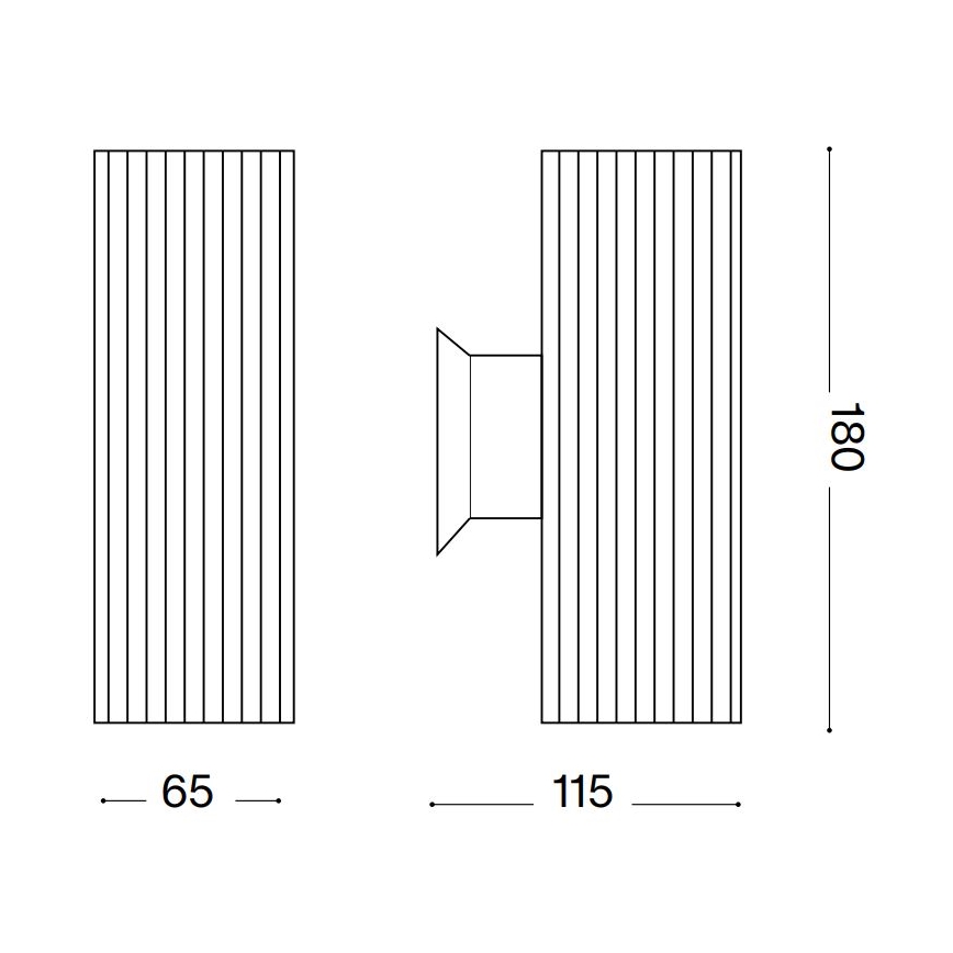 Aplică de exterior Ideal Lux BASE 2xGU10/28W/230V IP44 negru