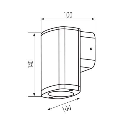 Aplică de exterior ZEVI 1xGU10/10W/230V IP54 antracit