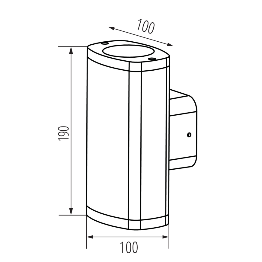 Aplică de exterior ZEVI 2xGU10/10W/230V IP54 negru
