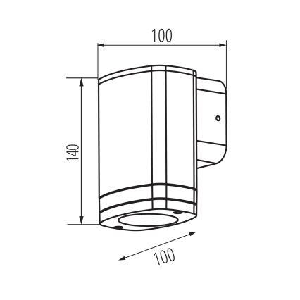 Aplică de exterior ZEVI 1xGU10/10W/230V IP54 negru