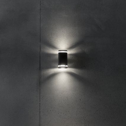 Aplică de exterior ZEVI 2xGU10/10W/230V IP54 negru