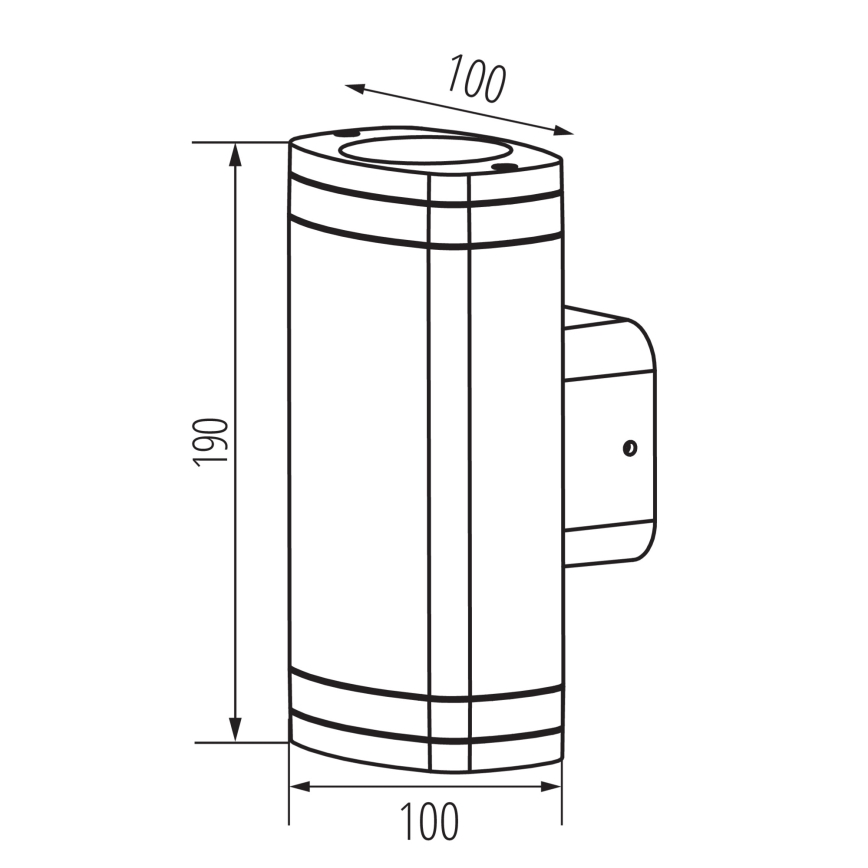 Aplică de exterior ZEVI 2xGU10/10W/230V IP54 negru
