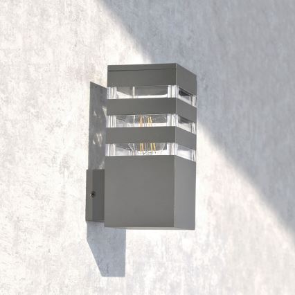 Aplică de perete pentru exterior TEKSAS LED RGBW reglabilă 1xE27/9W/230V 2700-6500K Wi-Fi IP44 antracit