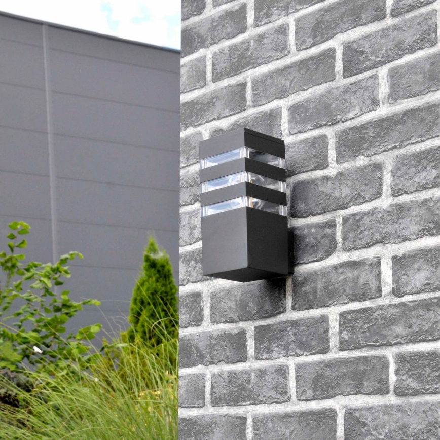 Aplică de perete pentru exterior TEKSAS LED RGBW reglabilă 1xE27/9W/230V 2700-6500K Wi-Fi IP44 antracit