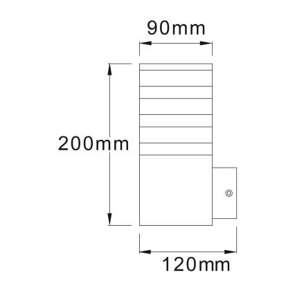 Aplică de perete pentru exterior TEKSAS LED RGBW reglabilă 1xE27/9W/230V 2700-6500K Wi-Fi IP44 antracit