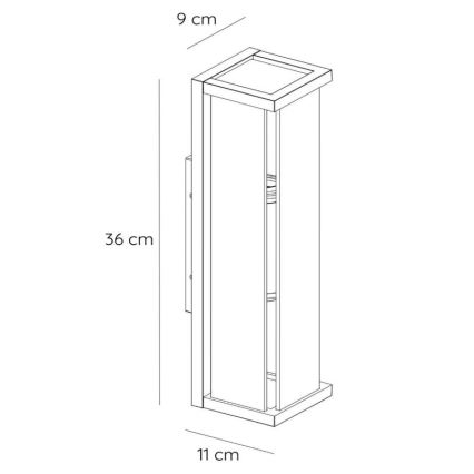 Aplică de exterior Lucide 27885/02/30 CLAIRE 2xE27/15W/230V IP54
