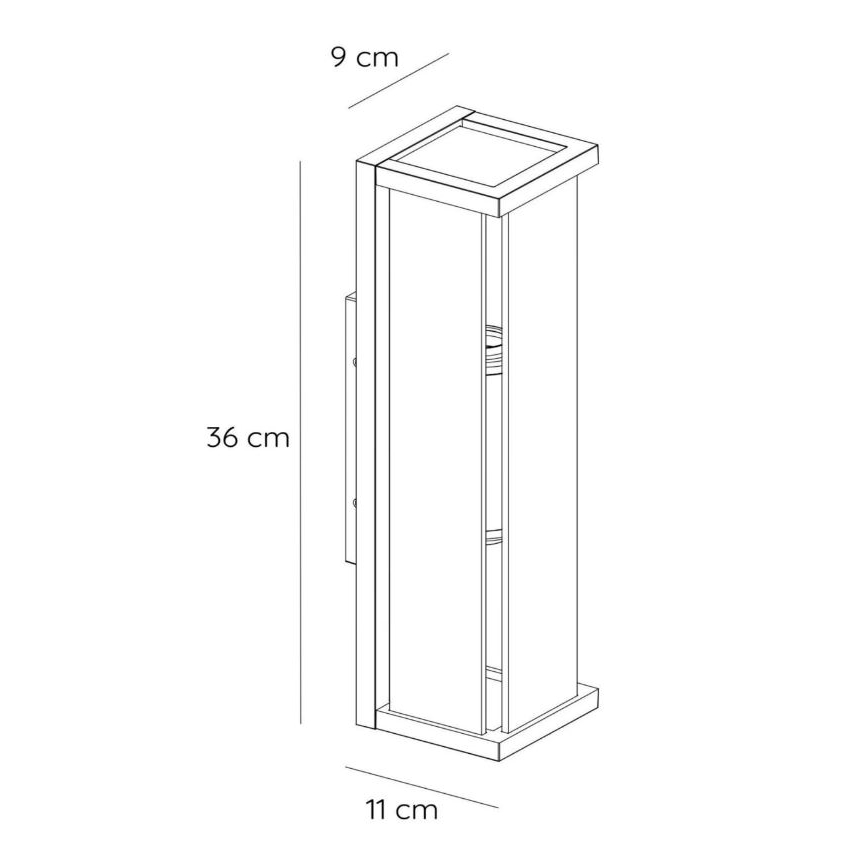Aplică de exterior Lucide 27885/02/30 CLAIRE 2xE27/15W/230V IP54