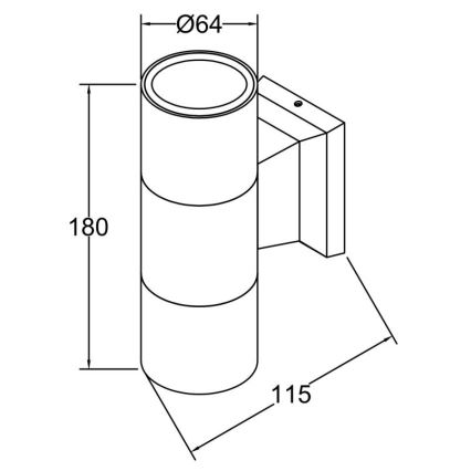 Aplică de exterior Maytoni O574WL-02GR BOWERY 2xGU10/50W/230V IP54 antracit