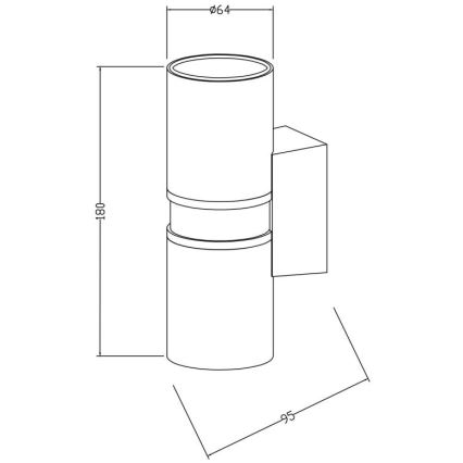 Aplică de exterior Maytoni O582WL-02BS BOWERY 2xGU10/50W/230V IP54 alamă