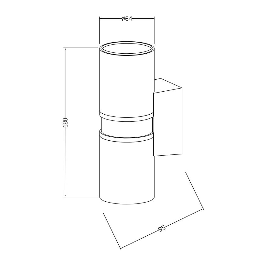 Aplică de exterior Maytoni O582WL-02BS BOWERY 2xGU10/50W/230V IP54 alamă