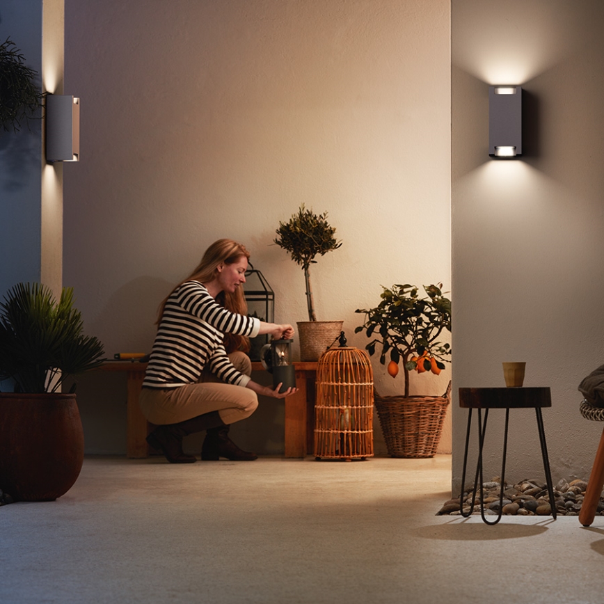 Philips 17339/48/PN - Corp de iluminat perete exterior MYGARDEN TROWEL 2xGU10/5W