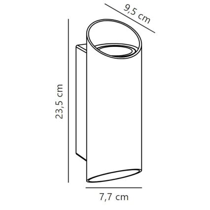 Aplică de exterior Nordlux NICO 2xGU10/35W/230V IP54 negru