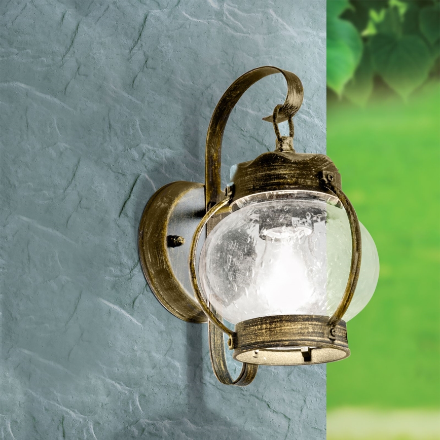 Lampă de perete pentru exterior TAVERNA 1xE27/60W/230V IP23 bronz/patină