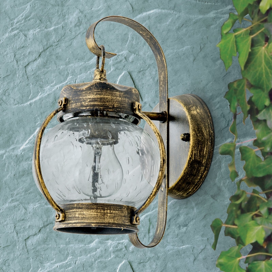 Lampă de perete pentru exterior TAVERNA 1xE27/60W/230V IP23 bronz/patină