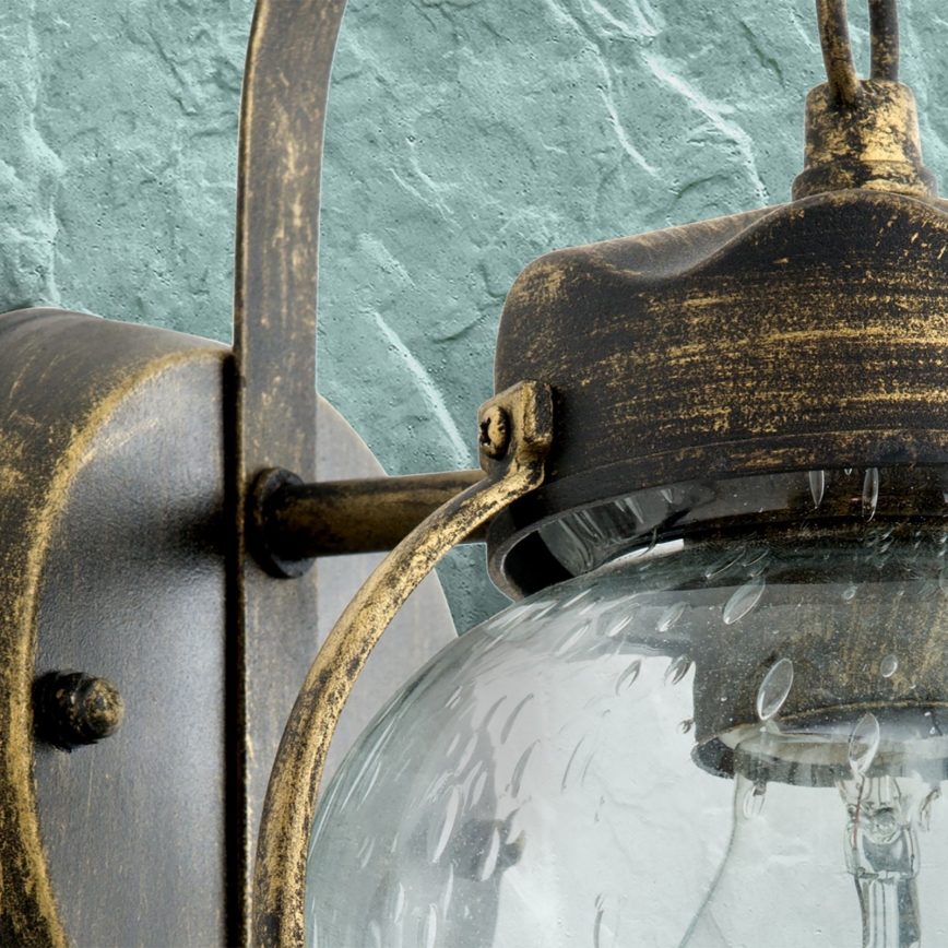 Lampă de perete pentru exterior TAVERNA 1xE27/60W/230V IP23 bronz/patină