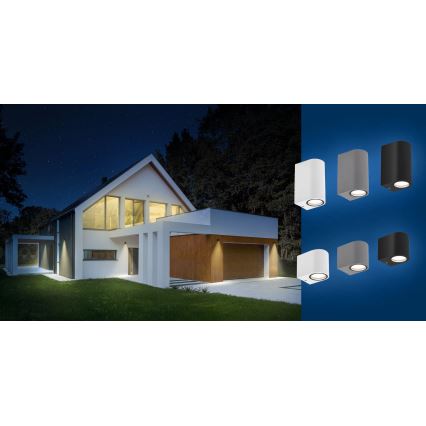 Aplică de exterior PARETE 2xGU10/6W/230V IP54 gri