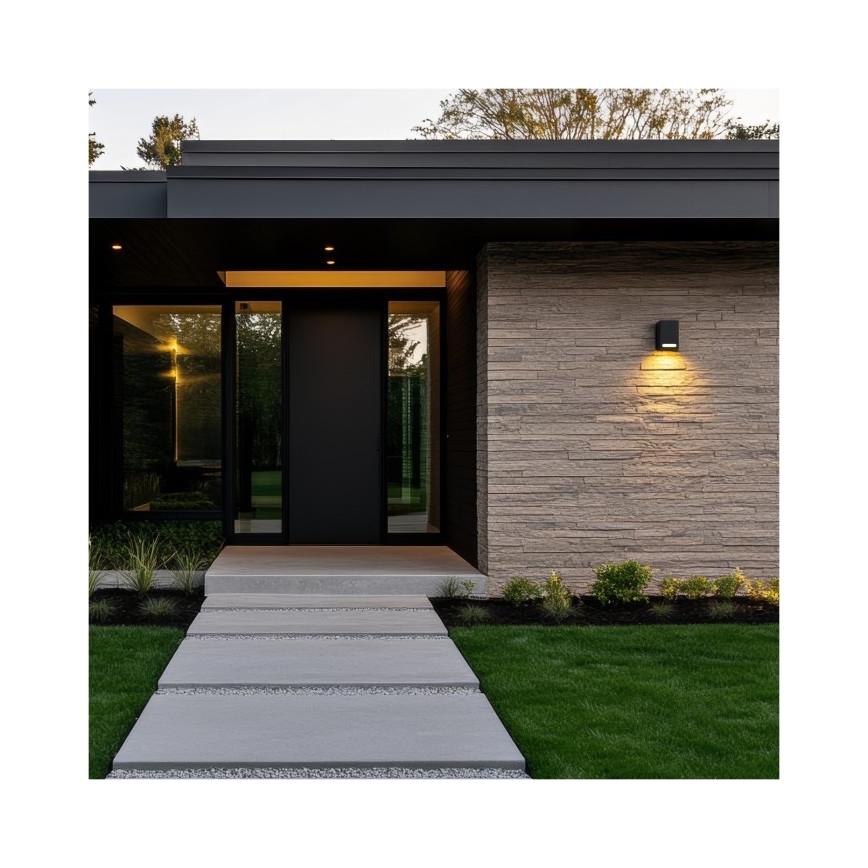 Aplică de exterior QUERK 1xGU10/35W/230V IP54 8 cm negru