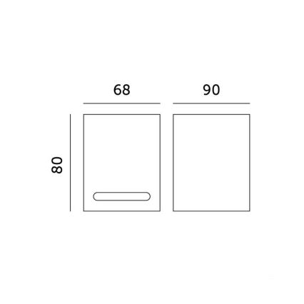 Aplică de exterior QUERK 1xGU10/35W/230V IP54 8 cm negru