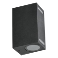 Aplică de exterior QUERK 2xGU10/35W/230V IP54 15 cm negru