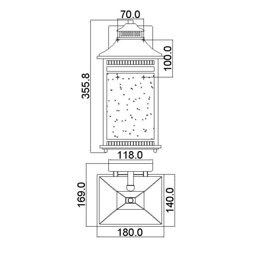 Aplică de exterior Quoizel LIVINGSTON 2xE14/40W/230V IP44