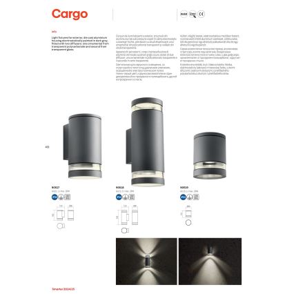 Aplică de exterior Redo 90517 CARGO 1xGU10/28W/230V IP54 antracit