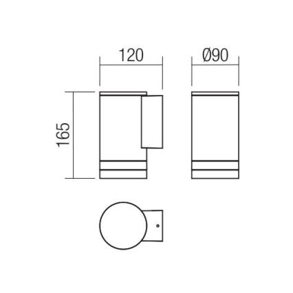 Aplică de exterior Redo 90517 CARGO 1xGU10/28W/230V IP54 antracit