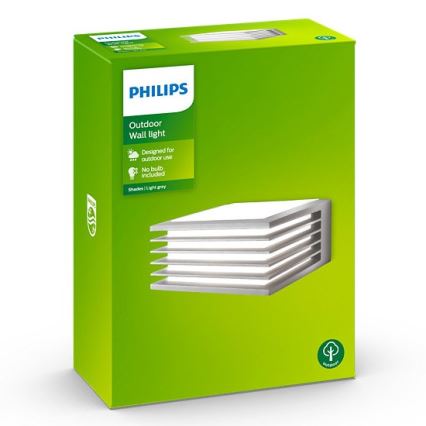Aplică de exterior SHADES 1xE27/15W/230V IP44 gri Philips