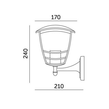 Aplică de exterior TEVIO 1xE27/60W/230V IP54 negru