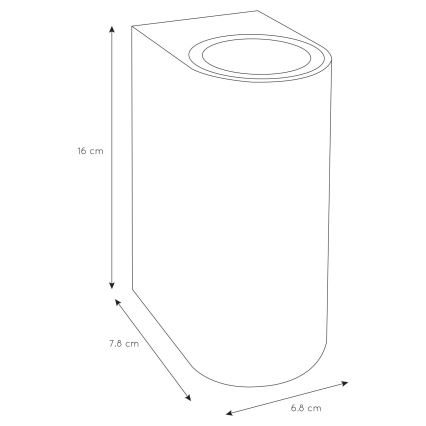Aplică de exterior ZARO 2xGU10/35W/230V IP44 albă Lucide 69801/02/31
