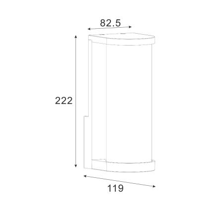 Aplică de exterior Zuma Line 1xE27/60W/230V IP44 negru