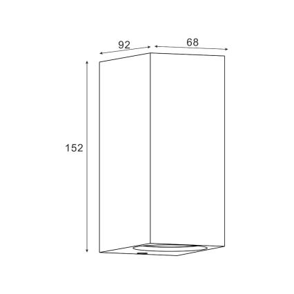 Aplică de exterior Zuma Line 2xGU10/35W/230V IP44 negru