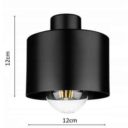 Aplica de perete 1xE27/20W/230V neagră