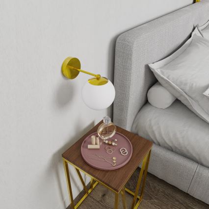 Aplica de perete 1xE27/40W/230V auriu/alb