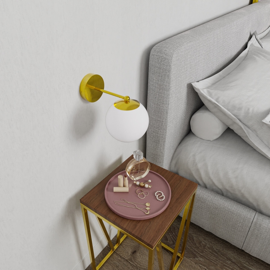 Aplica de perete 1xE27/40W/230V auriu/alb